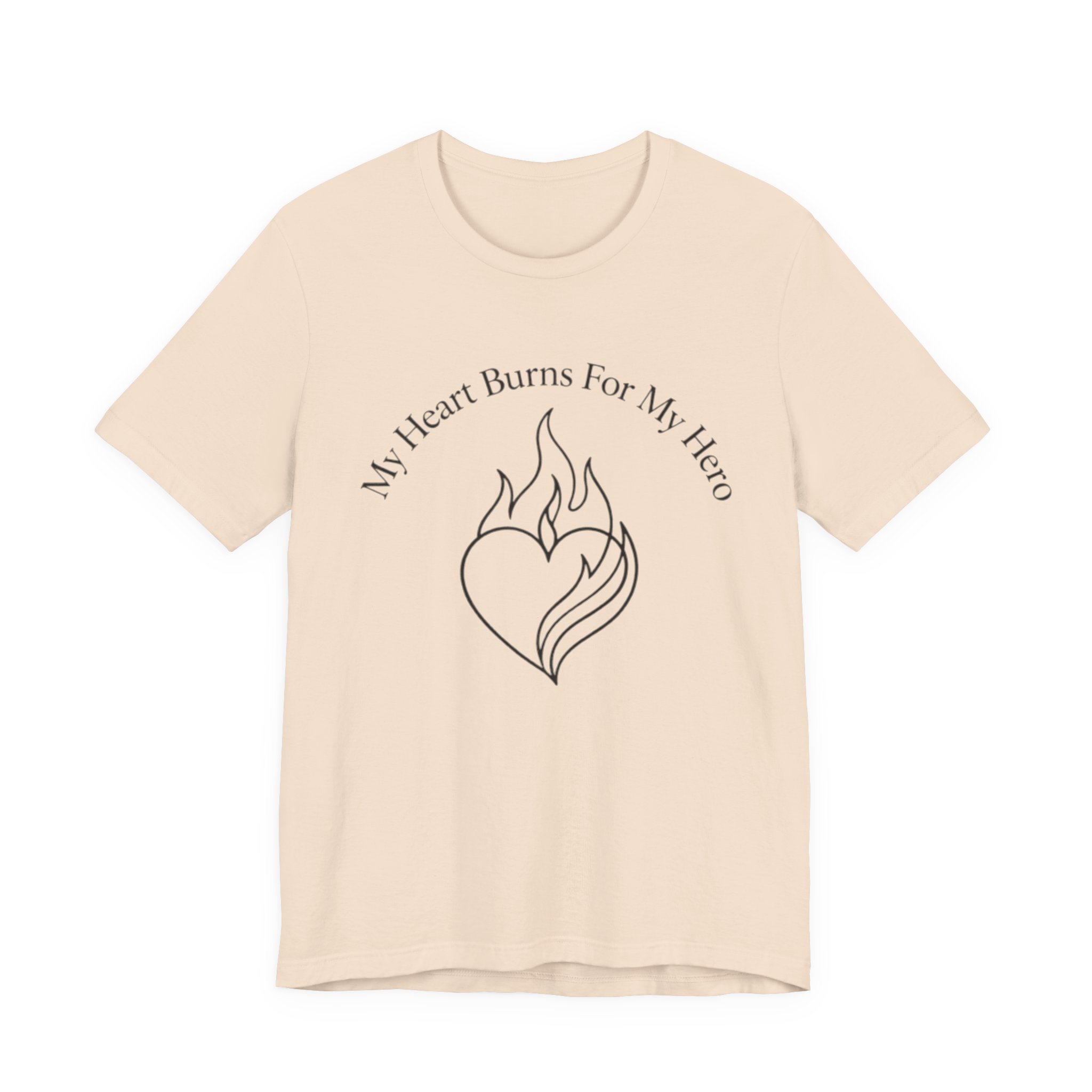 My Heart Burns For My Hero" Premium T-Shirt - First Responder Spouse Tee - Image 7