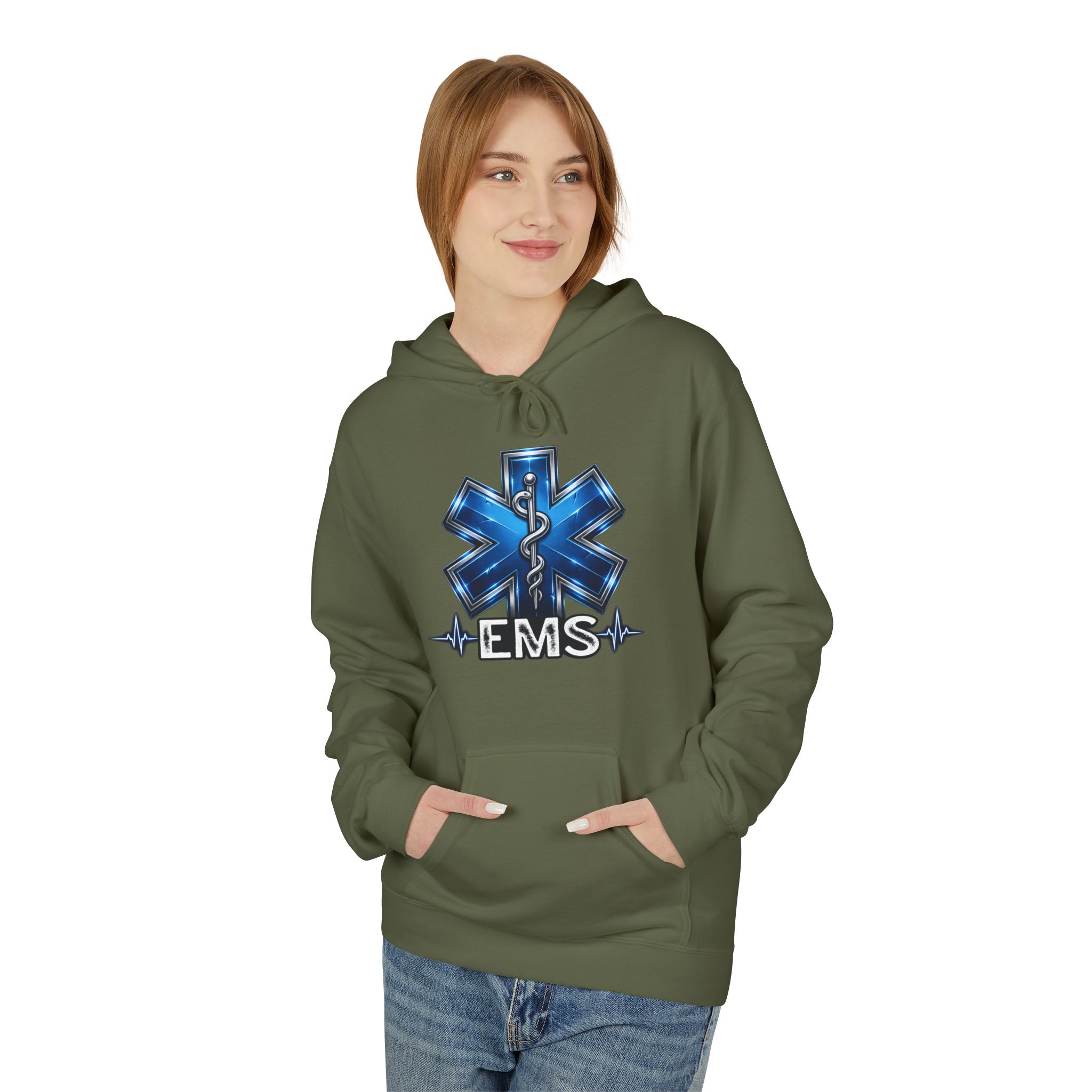 EMS Star of Life Hoodie – Emergency Medical Services Paramedic Sweatshirt - Image 8