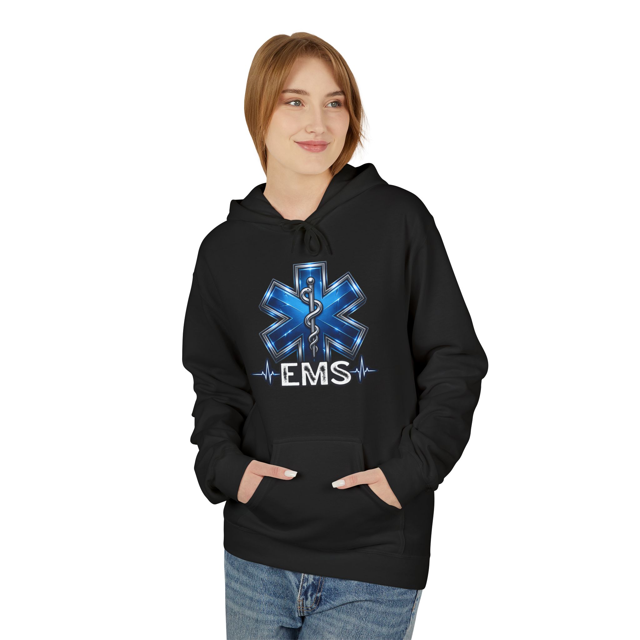 EMS Star of Life Hoodie – Emergency Medical Services Paramedic Sweatshirt - Image 2