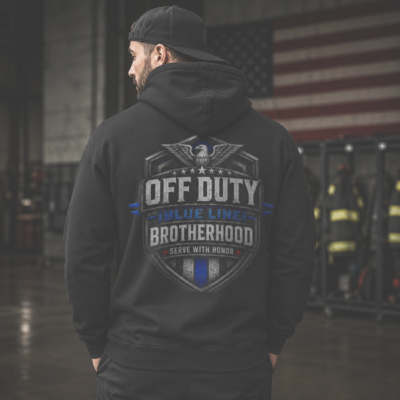 Off Duty Brotherhood Hoodie — Blue Line Police Tribute