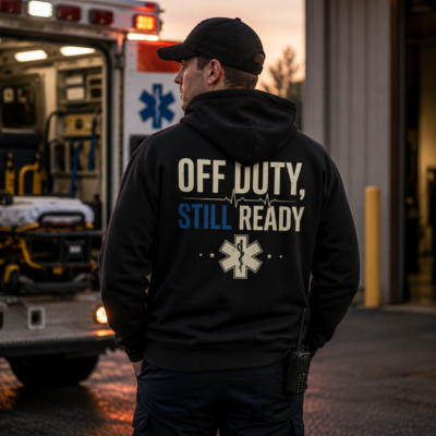 Off Duty Still Ready Hoodie — EMT/Paramedic Casual Pullover