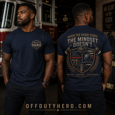 Alternative view of Off Duty Hero T-Shirt — Casual Patriotic Tee for Veterans & First Responders