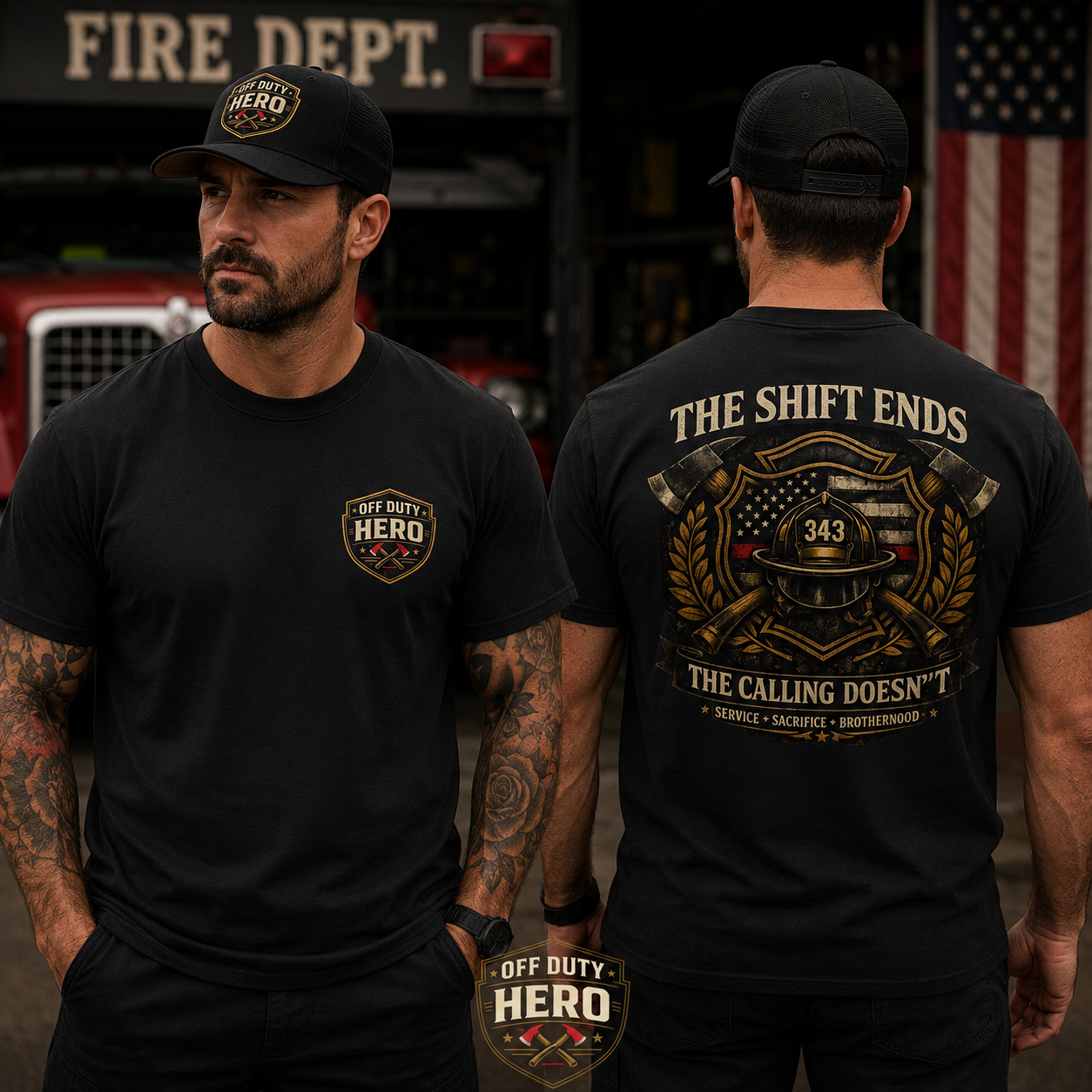 Off Duty Hero Pocket Tee — Veteran & First Responder Appreciation T-Shirt - Image 3