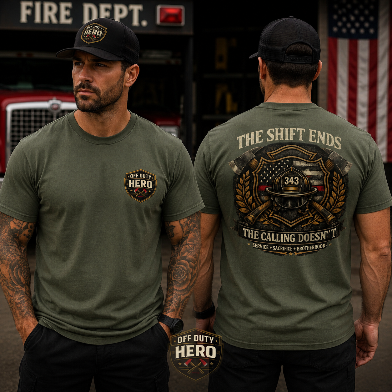 Off Duty Hero Pocket Tee — Veteran & First Responder Appreciation T-Shirt - Image 4