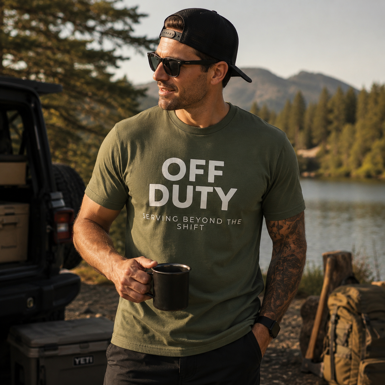 Off Duty T‑Shirt — 'OFF DUTY' Bold Graphic Tee First Responders - Image 4