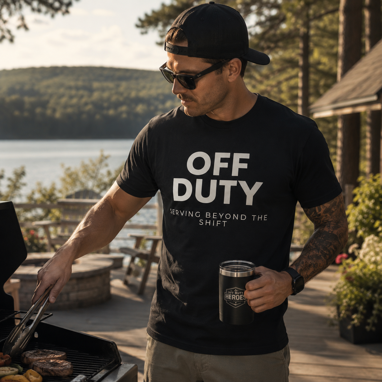 Off Duty T‑Shirt — 'OFF DUTY' Bold Graphic Tee First Responders - Image 3