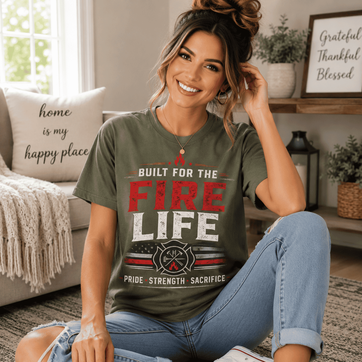 Built for the Fire Life T-Shirt — Firefighter Graphic Tee - Image 5