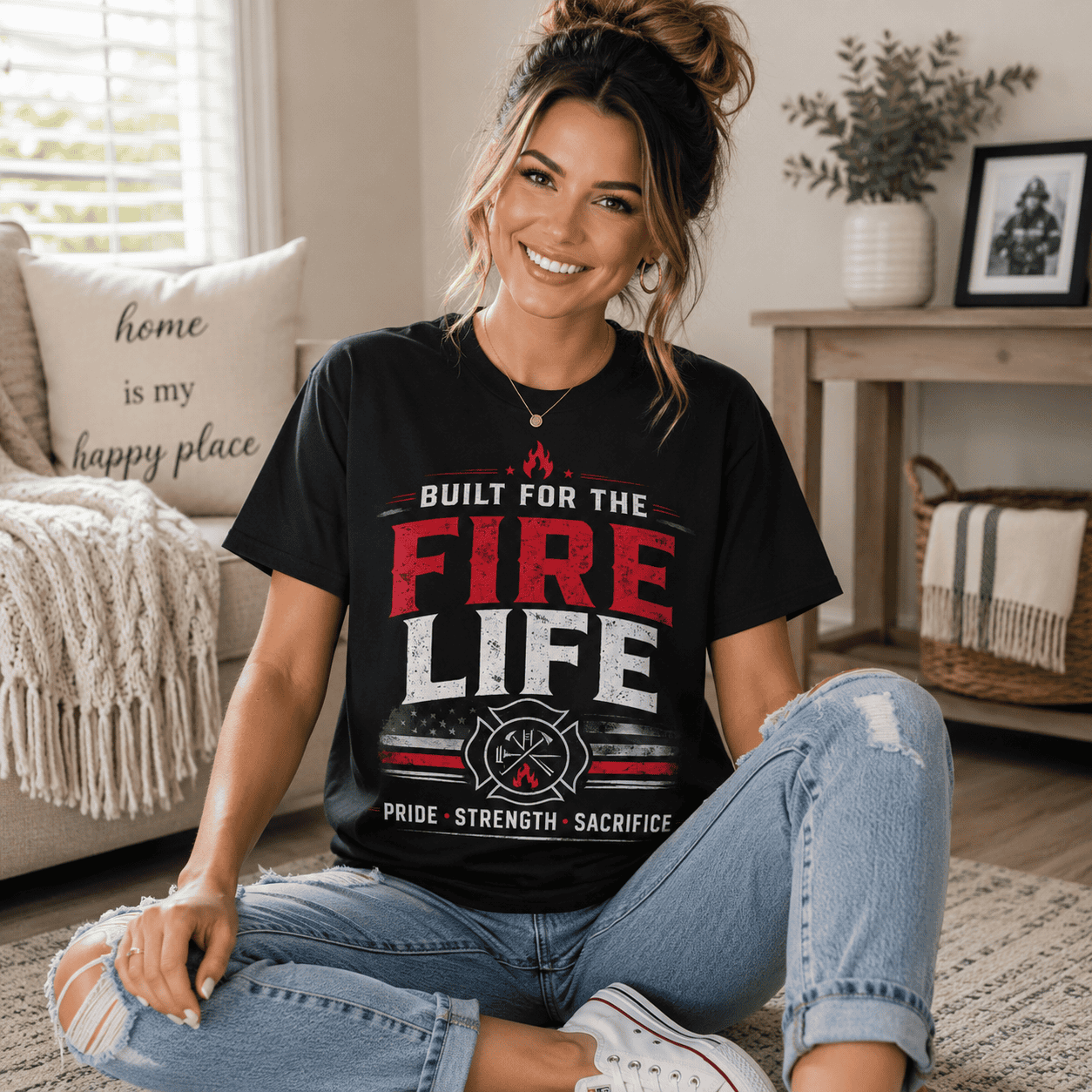 Built for the Fire Life T-Shirt — Firefighter Graphic Tee - Image 3