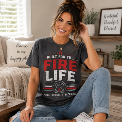Built for the Fire Life T-Shirt — Firefighter Graphic Tee