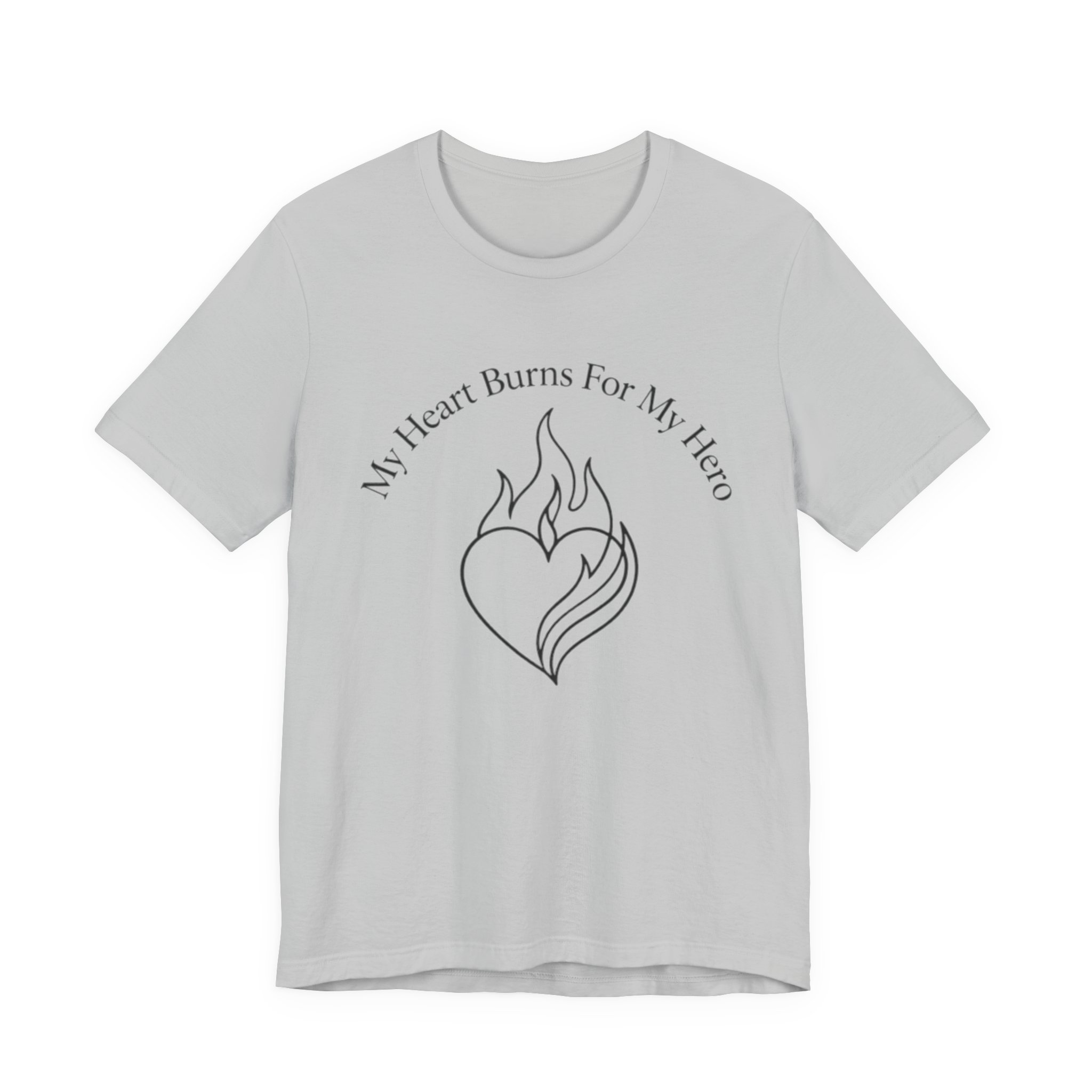 My Heart Burns For My Hero" Premium T-Shirt - First Responder Spouse Tee - Image 5