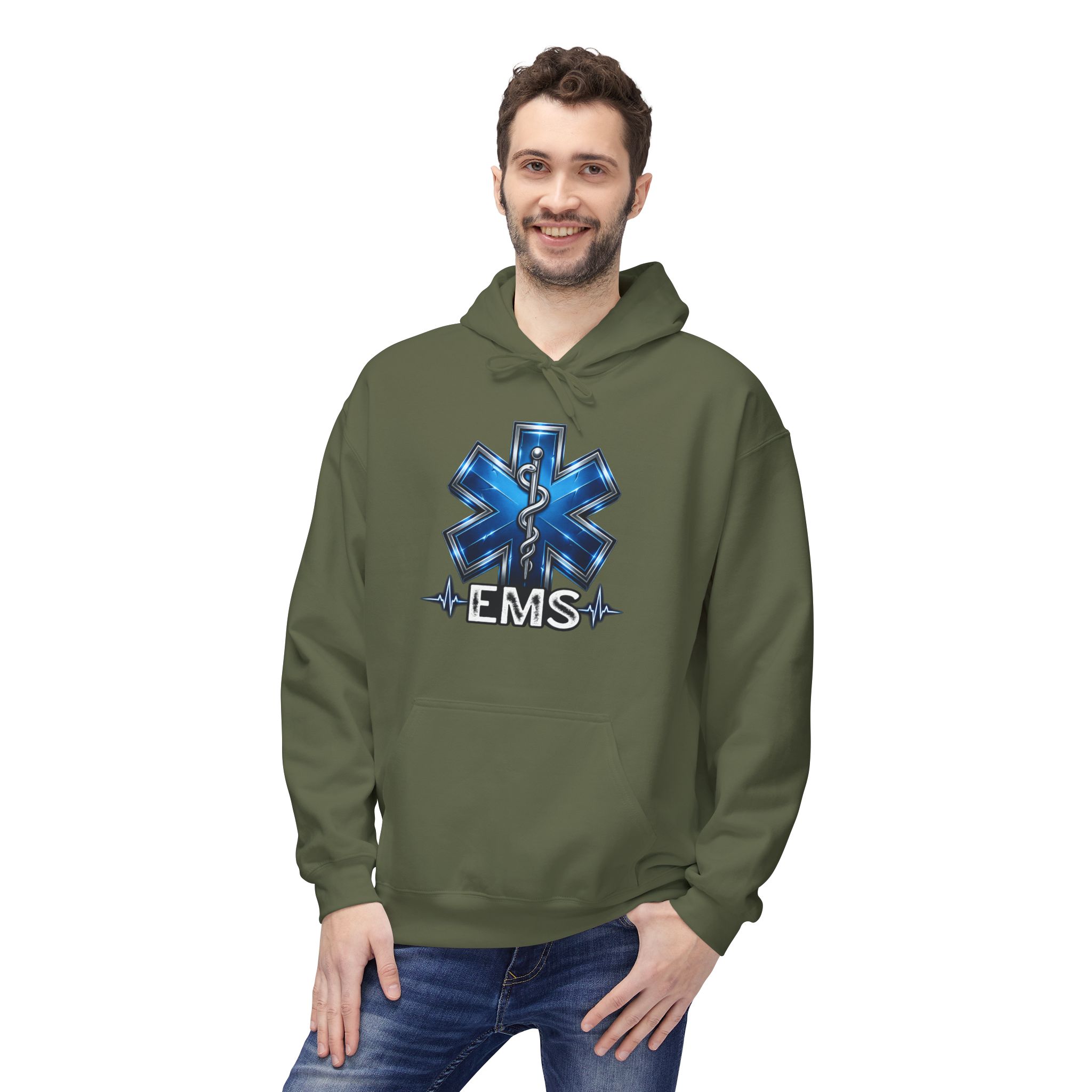 EMS Star of Life Hoodie – Emergency Medical Services Paramedic Sweatshirt - Image 9
