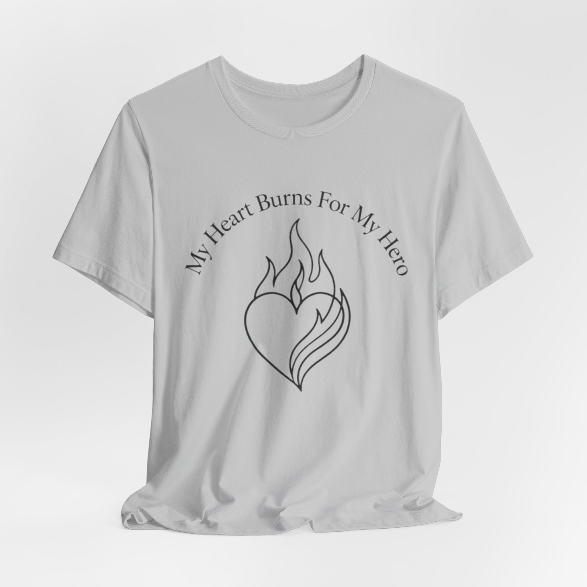 My Heart Burns For My Hero" Premium T-Shirt - First Responder Spouse Tee - Image 6