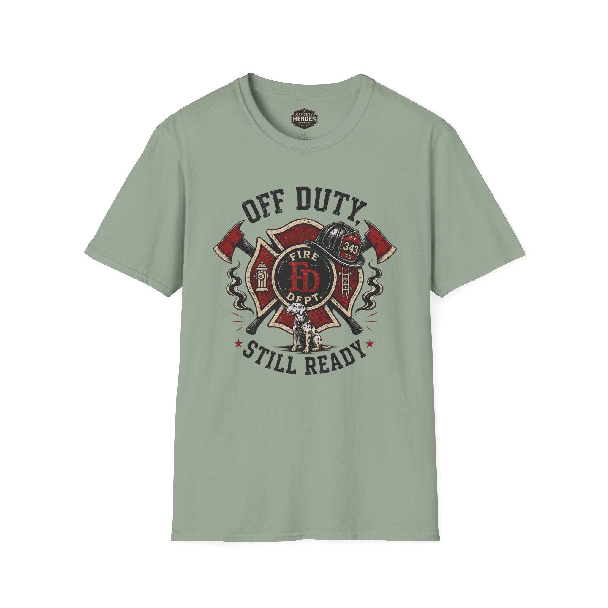 Off Duty Firefighter T-Shirt — "Off Duty Still Ready" Fire Dept Design - Image 4
