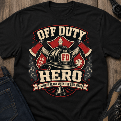 Off Duty Firefighter T-Shirt — Always Ready When The Bell Rings