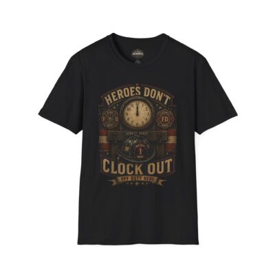 Heroes Don't Clock Out T-Shirt — Vintage Firefighter Tribute