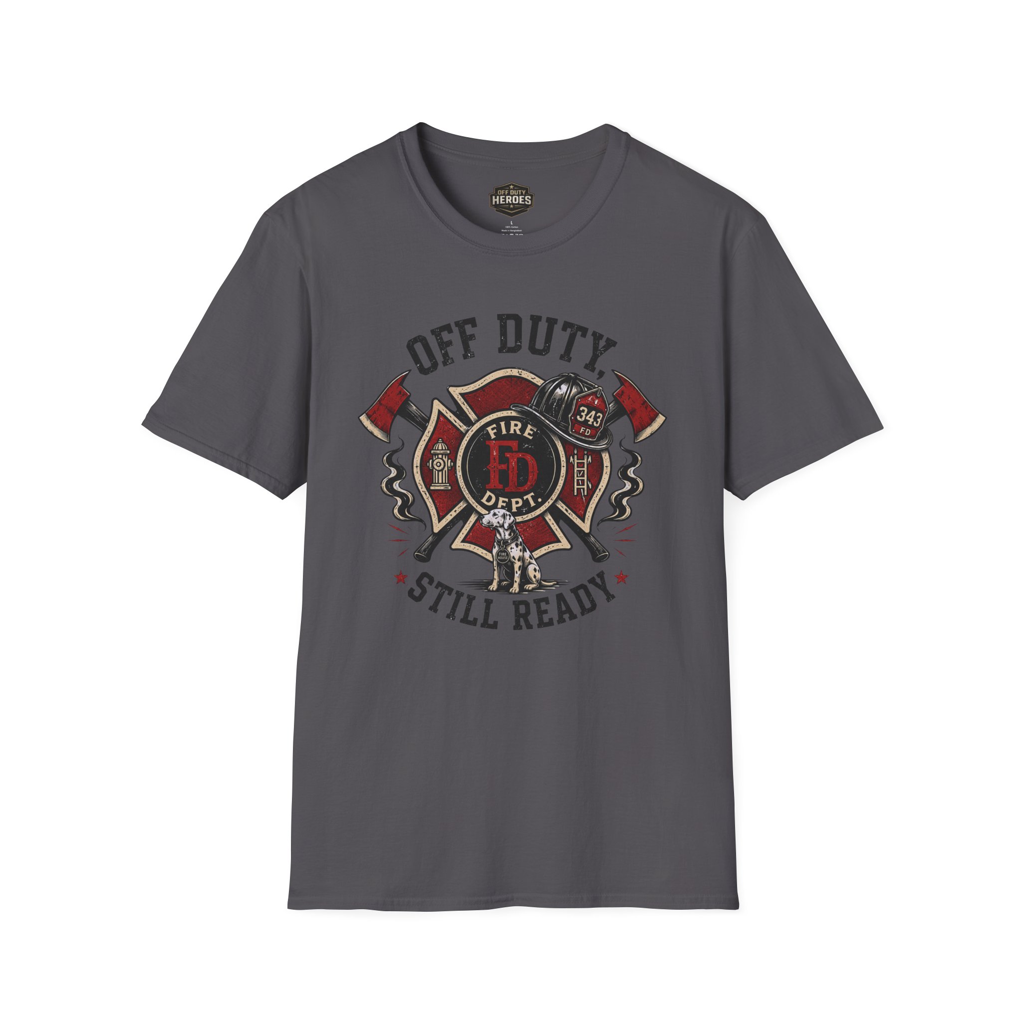 Off Duty Firefighter T-Shirt — "Off Duty Still Ready" Fire Dept Design - Image 5